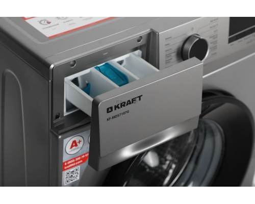Стиральная машина Kraft KF-MDS7107G серый, загрузка фронтальная 7 кг, 1000 об/мин., класс: А+