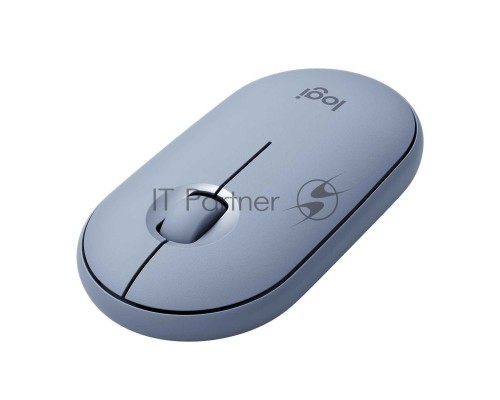 Мышь беспроводная Logitech Pebble M350 синий, 1000 dpi, радиоканал, Bluetooth, USB, кнопки - 3