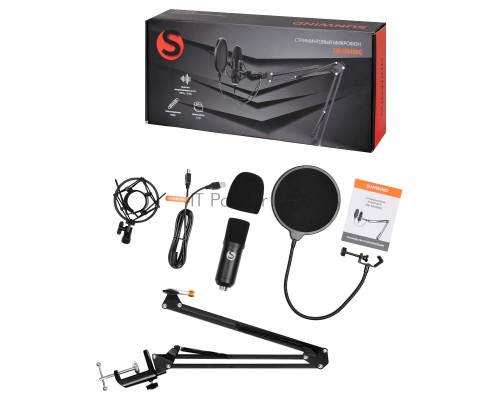 Микрофон проводной SunWind SW-SM400G 1.5м черный