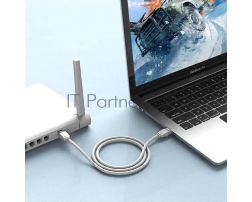 Патч-корд Vention прямой UTP cat.6, RJ45 - 3м. Серый