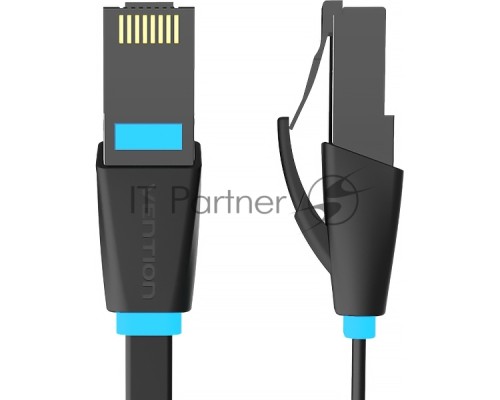 Патч-корд Vention прямой UTP cat.6, RJ45 - 5м. плоский Черный