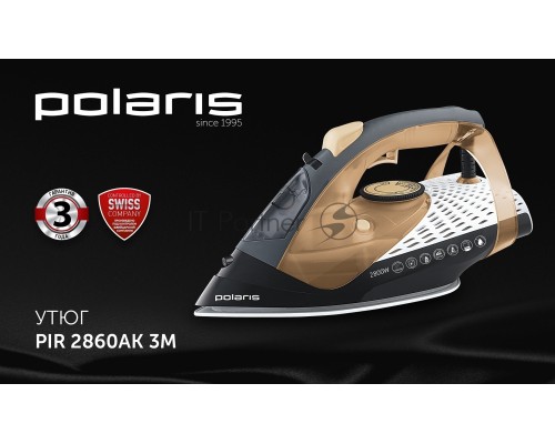 Утюг Polaris PIR2860AK 3m Черный/Оранжевый 2800Вт