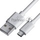 Кабель GCR 2.0m MicroUSB, белый, быстрая зарядка, 28/24 AWG