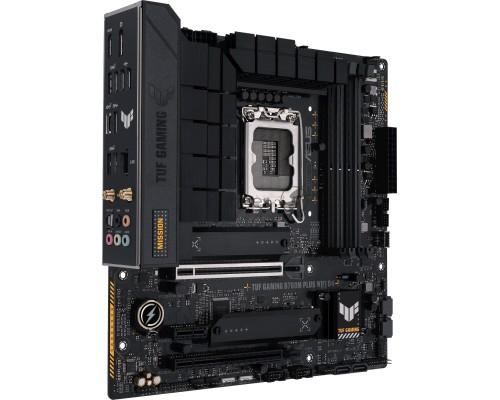 Материнская плата ASUS TUF GAMING B760M-PLUS WIFI D4, LGA 1700, Intel B760, 4xDDR4, 4xSATA, 2xM.2, 1xPCI-E 5.0 x16, 1xPCI-E 4.0 x4, 1xUSB-A 3.2 Gen 1, 4xUSB-A 3.2 Gen 2, 2xUSB 2.0, 1xUSB-C 3.2 Gen 2x2, 1x2.5Gb LAN, 5x3.5 мм, 7.1, Wi-Fi 6, Bluetooth 5.2, 