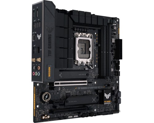 Материнская плата ASUS TUF GAMING B760M-PLUS WIFI D4, LGA 1700, Intel B760, 4xDDR4, 4xSATA, 2xM.2, 1xPCI-E 5.0 x16, 1xPCI-E 4.0 x4, 1xUSB-A 3.2 Gen 1, 4xUSB-A 3.2 Gen 2, 2xUSB 2.0, 1xUSB-C 3.2 Gen 2x2, 1x2.5Gb LAN, 5x3.5 мм, 7.1, Wi-Fi 6, Bluetooth 5.2, 