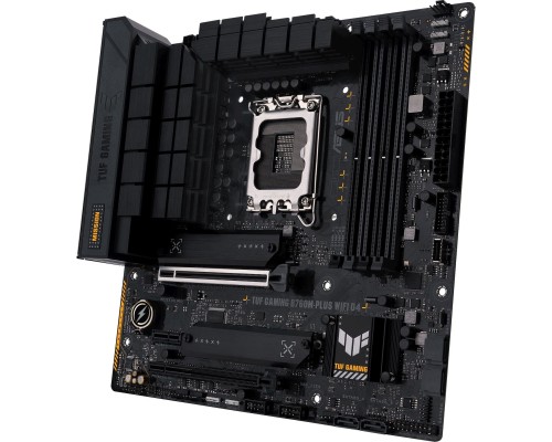 Материнская плата ASUS TUF GAMING B760M-PLUS WIFI D4, LGA 1700, Intel B760, 4xDDR4, 4xSATA, 2xM.2, 1xPCI-E 5.0 x16, 1xPCI-E 4.0 x4, 1xUSB-A 3.2 Gen 1, 4xUSB-A 3.2 Gen 2, 2xUSB 2.0, 1xUSB-C 3.2 Gen 2x2, 1x2.5Gb LAN, 5x3.5 мм, 7.1, Wi-Fi 6, Bluetooth 5.2, 