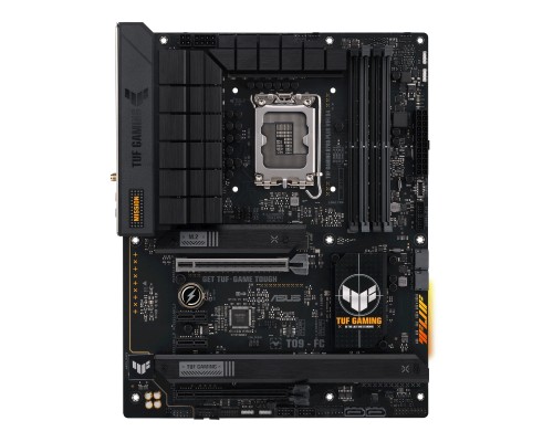 Материнская плата ASUS TUF GAMING B760-PLUS WIFI D4, LGA 1700, Intel B760, 4xDDR4, 4xSATA, 3xM.2, 1xPCI-E 5.0 x16, 1xPCI-E 3.0 x4, 1xUSB-A 3.2 Gen 2, 3xUSB-A 3.2 Gen 1, 1xUSB-C 3.2 Gen 2x2, 1x2.5Gb LAN, 5x3.5 мм, 7.1, Wi-Fi 6, Bluetooth 5.2, Standard-ATX