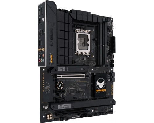 Материнская плата ASUS TUF GAMING B760-PLUS WIFI D4, LGA 1700, Intel B760, 4xDDR4, 4xSATA, 3xM.2, 1xPCI-E 5.0 x16, 1xPCI-E 3.0 x4, 1xUSB-A 3.2 Gen 2, 3xUSB-A 3.2 Gen 1, 1xUSB-C 3.2 Gen 2x2, 1x2.5Gb LAN, 5x3.5 мм, 7.1, Wi-Fi 6, Bluetooth 5.2, Standard-ATX