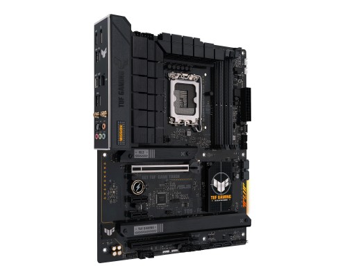 Материнская плата ASUS TUF GAMING B760-PLUS WIFI D4, LGA 1700, Intel B760, 4xDDR4, 4xSATA, 3xM.2, 1xPCI-E 5.0 x16, 1xPCI-E 3.0 x4, 1xUSB-A 3.2 Gen 2, 3xUSB-A 3.2 Gen 1, 1xUSB-C 3.2 Gen 2x2, 1x2.5Gb LAN, 5x3.5 мм, 7.1, Wi-Fi 6, Bluetooth 5.2, Standard-ATX