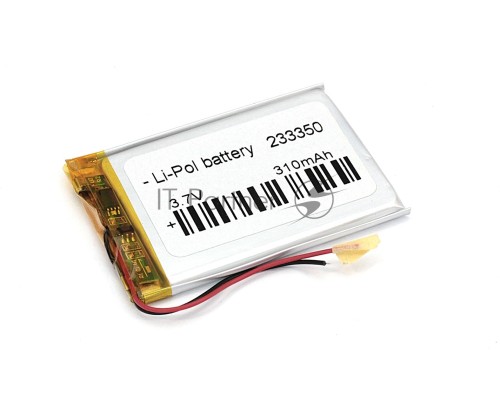 Аккумулятор Li-Pol (батарея) 2.3*33*50мм 2pin 3.7V/310mAh