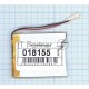 Аккумулятор Li-Pol (батарея) 4*40*50мм 2pin 3.7V/550mAh