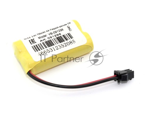 Аккумулятор Ni-Cd  2.4V 700mAh AA Flatpack разъем SM