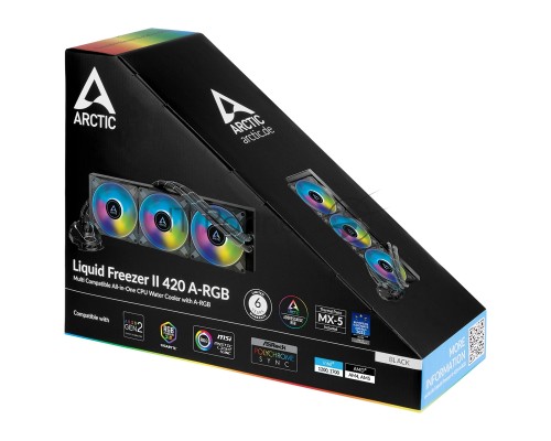 Cистема водяного охлаждения Arctic Liquid Freezer II - 420 A-RGB Black Multi Compatible All-In-One CPU Water Cooler  (ACFRE00109A)