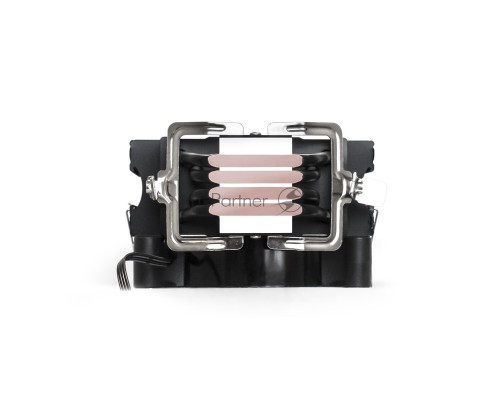 Кулер ExeGate Dark Magic EXX400V2-PWM.RGB (Al+Cu, черное покрытие, 4 тепл.трубки, LGA775/1150/1151/1155/1156/1200/1700/AM2/AM2+/AM3/AM3+/AM4/FM1/FM2/754/939/940, TDP 140W, Fan 120mm, PWM, 1200-2100RPM, Hydro bearing, 4pin, 11-24db, 605г, RGB подсветка, с