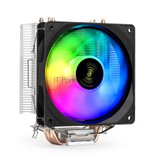 Кулер ExeGate Wizard EXX400V2-PWM.FRGB 140W (Al+Cu, 4 тепл.трубки, LGA775/1150/1151/1155/1156/1200/1700/AM2/AM2+/AM3/AM3+/AM4/FM1/FM2/754/939/940, TDP 140W, Fan 120mm, PWM, 800-2400RPM, Hydro bearing, 4pin, 11-24db, 585г, FRGB подсветка, с термопастой, н