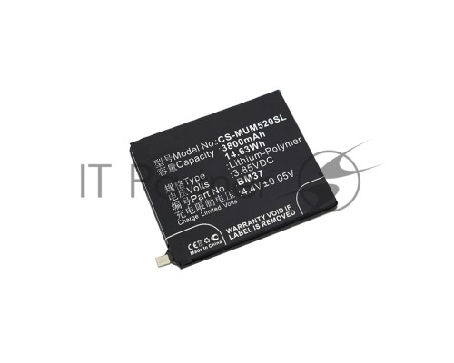 Аккумулятор CS-MUM520SL BM37 (Int.Version) для Xiaomi Mi 5s Plus 3.85V / 3800mAh / 14.63Wh Аккумулятор CS-MUM520SL BM37 (Int.Version) для Xiaomi Mi 5s Plus 3.85V / 3800mAh / 14.63Wh