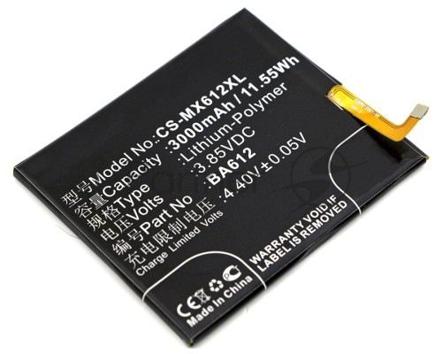 Аккумулятор CS-MX612XL BA612 для MeiZu M5s, M612M  3.85V / 3000mAh / 11.55Wh