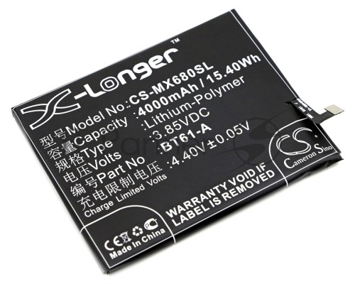 Аккумулятор CS-MX680SL BT61-A для MeiZu M3 Note 3.85V / 4000mAh / 15.40Wh Аккумулятор CS-MX680SL BT61-A для MeiZu M3 Note 3.85V / 4000mAh / 15.40Wh