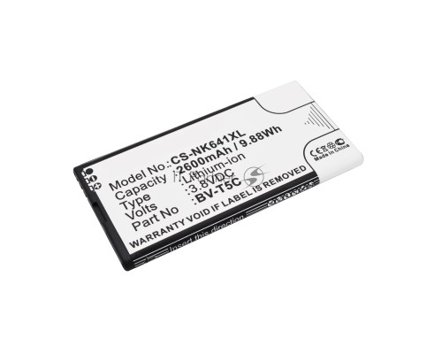 Аккумулятор CS-NK641XL BV-T5C для Microsoft Lumia 640 3.8V / 2500mAh / 9.88Wh Аккумулятор CS-NK641XL BV-T5C для Microsoft Lumia 640 3.8V / 2500mAh / 9.88Wh