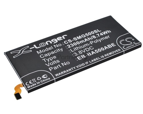 Аккумулятор CS-SMG500SL EB-BA500ABE для Samsung Galaxy A5 SM-A500F 3.8V / 2300mAh / 8.74Wh Аккумулятор CS-SMG500SL EB-BA500ABE для Samsung Galaxy A5 SM-A500F 3.8V / 2300mAh / 8.74Wh