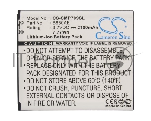 Аккумулятор CS-SMP709SL B650AE для Samsung GT-i9150/GT-i9158 3.7V / 2100mAh/7.77Wh Аккумулятор CS-SMP709SL B650AE для Samsung GT-i9150/GT-i9158 3.7V / 2100mAh/7.77Wh