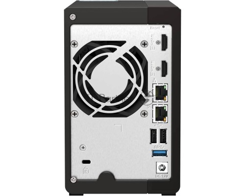 SMB QNAP TS-253E-8G NAS, 2-tray w/o HDD. 2xHDMI-port. 4-core Celeron J6412 2-2.6 GHz, 8GB DDR,  2x2.5Gb LAN, 2 x M.2 2280 PCIe Gen 3 x2, 2x USB 3.2 Gen 2 (10Gbps) Port, 2x USB 2.0 port