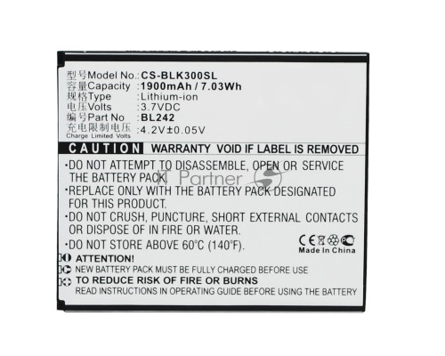 Аккумулятор CameronSino CS-BLK300SL BL242 для Lenovo A6010 Lenovo K3 3.7V / 1900mAh / 7.03Wh Аккумулятор CameronSino CS-BLK300SL BL242 для Lenovo A6010 Lenovo K3 3.7V / 1900mAh / 7.03Wh