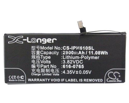 Аккумулятор CameronSino CS-IPH610SL для iPhone 6 Plus 3.82V / 2900mAh / 11.08Wh Аккумулятор CameronSino CS-IPH610SL для iPhone 6 Plus 3.82V / 2900mAh / 11.08Wh