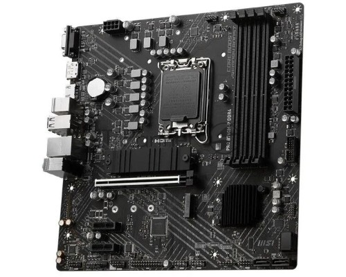 Материнская плата MSI PRO B760M-P DDR4, LGA 1700, Intel B760, 4xDDR4, 4xSATA, 2xM.2, 1xPCI-E 4.0 x16, 2xPCI-E 3.0 x1, 1xHDMI, 1xDP, 1xVGA, 1x1Gb LAN, 4xUSB-A 2.0, 1xUSB-A 3.2 Gen 1, 1xUSB-C 3.2 Gen 2, 3x3.5 мм, 7.1, Micro-ATX