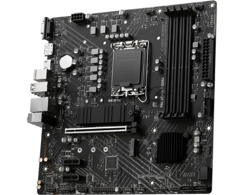 Материнская плата MSI PRO B760M-P DDR4, LGA 1700, Intel B760, 4xDDR4, 4xSATA, 2xM.2, 1xPCI-E 4.0 x16, 2xPCI-E 3.0 x1, 1xHDMI, 1xDP, 1xVGA, 1x1Gb LAN, 4xUSB-A 2.0, 1xUSB-A 3.2 Gen 1, 1xUSB-C 3.2 Gen 2, 3x3.5 мм, 7.1, Micro-ATX