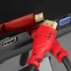 Кабель GCR 5.0m HDMI версия 1.4, черный, красные коннекторы, OD7.3mm, 30/30 AWG, позолоченные контакты, Ethernet 10.2 Гбит/с, 3D, 4K GCR-HM350-5.0m, экран