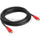 Кабель GCR 5.0m HDMI версия 1.4, черный, красные коннекторы, OD7.3mm, 30/30 AWG, позолоченные контакты, Ethernet 10.2 Гбит/с, 3D, 4K GCR-HM350-5.0m, экран
