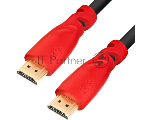 Кабель GCR 5.0m HDMI версия 1.4, черный, красные коннекторы, OD7.3mm, 30/30 AWG, позолоченные контакты, Ethernet 10.2 Гбит/с, 3D, 4K GCR-HM350-5.0m, экран Кабель GCR 5.0m HDMI версия 1.4, черный, красные коннекторы, OD7.3mm, 30/30 AWG, позолоченные контакты, Ethernet 10.2 Гбит/с, 3D, 4K GCR-HM350-5.0m, экран