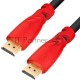 Кабель GCR 5.0m HDMI версия 1.4, черный, красные коннекторы, OD7.3mm, 30/30 AWG, позолоченные контакты, Ethernet 10.2 Гбит/с, 3D, 4K GCR-HM350-5.0m, экран