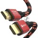 Кабель PROF 1.0m HDMI 2.0, BICOLOR ECO Soft капрон, AL корпус красный, HDR 4:2:2, Ultra HD, 4K 60 fps 60Hz/5K*30Hz, 3D, AUDIO, 18.0 Гбит/с, 28AWG, GCR-54506