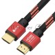 Кабель PROF 1.0m HDMI 2.0, BICOLOR ECO Soft капрон, AL корпус красный, HDR 4:2:2, Ultra HD, 4K 60 fps 60Hz/5K*30Hz, 3D, AUDIO, 18.0 Гбит/с, 28AWG, GCR-54506