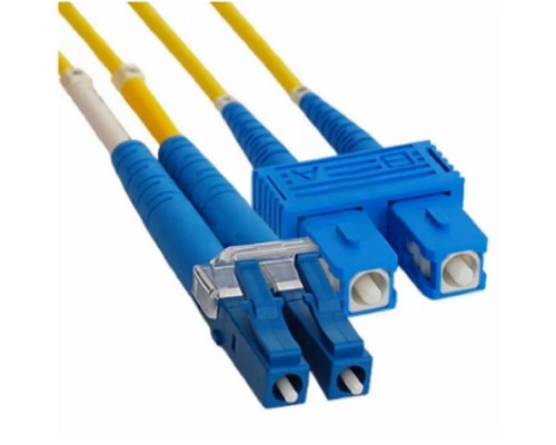 [Патч-корды волоконно-оптические, пигтейлы] Rexant (50-2411) Патч-корд оптический переходной (SM), 9/125 (OS2), LC/UPC-SC/UPC, (Duplex), LSZH, 3м