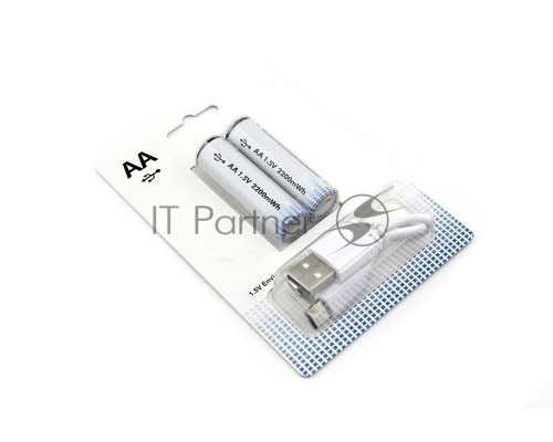 Аккумуляторная батарейка LR6 (АА) с зарядкой Type-C 2 шт.