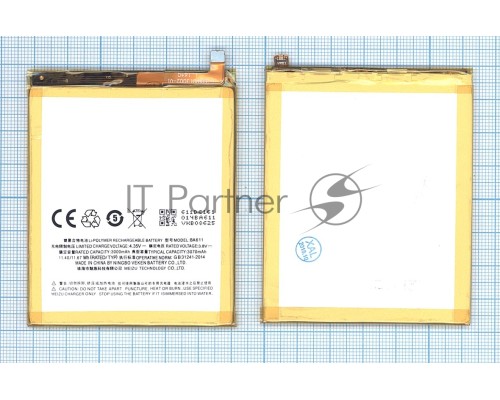 Аккумуляторная батарея BA611 для MeiZu M5, Meilan M5 3000mAh / 11.55Wh 3,85V