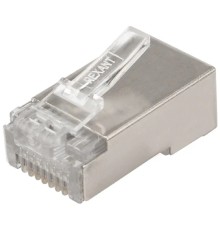 Rexant (06-0082-A10) Разъем сетевой LAN на кабель, штекер 8Р8С (RJ-45), под обжим, в экране, 10шт.
