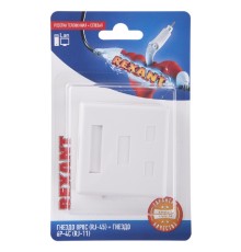 Rexant (06-0106-C) Розетка телефонная + сетевая LAN, на стену, (гнездо 8Р8С (RJ-45) + гнездо 6Р4С (RJ-11))