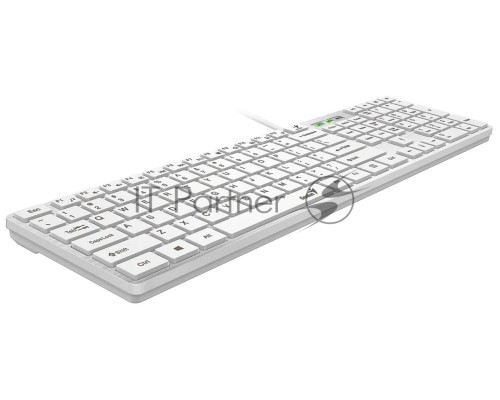 Клавиатура Genius SlimStar 126 wired keyboard  white color (12 Multimedia Function Keys and 4 dedicated Hotkeys for Quick Commands, Ultra-Slim Keycaps)
