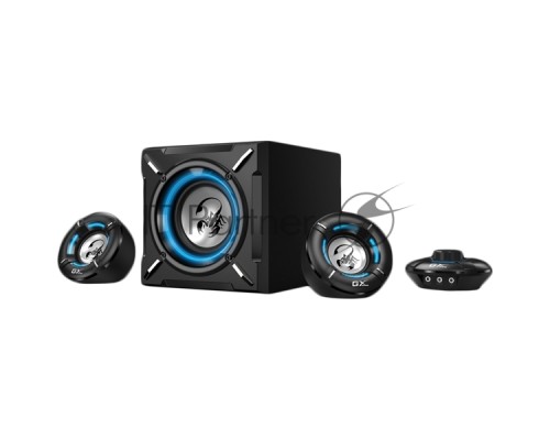 Компьютерные игровые колонки Genius SW-G2.1 1000, 100-240В,26Вт (Сабвуфер: 16Вт, Сателлиты: 5Втx2), мощные басы, синяя подстветка, блок управления громкос