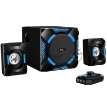 Компьютерные игровые колонки Genius SW-G2.1 1200, 100-240В,36Вт (Сабвуфер: 24Вт, Сателлиты: 6Втx2), мощные басы, синяя подстветка, блок управления, разъем