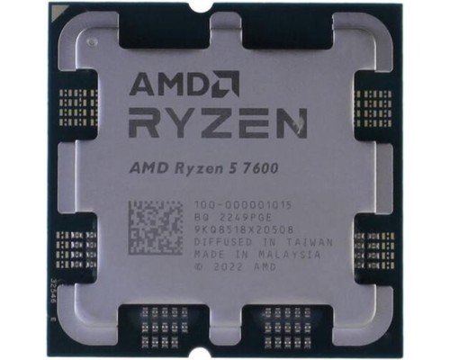 [Процессор] CPU AMD Ryzen 5 7600 BOX (100-100001015BOX) (Raphael, 5nm, C6/T12, Base 3,8GHz, Turbo 5,1GHz, RDNA 2 Graphics, L3 32Mb, TDP 65W, SAM5) 