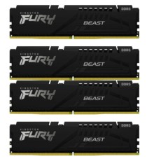 Память оперативная/ Kingston 128GB 5600MT/s DDR5 CL40 DIMM (Kit of 4) FURY Beast Black XMP