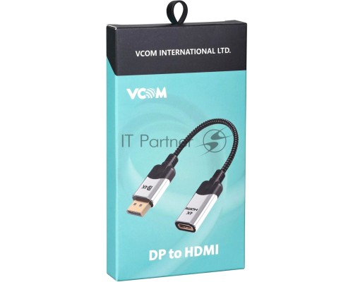 Кабель VCOM DISPLAY PORT TO HDMI 4K 0.15 M CG621M-0.15