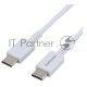 Кабель GoPower GP20TT Type-C (m)-Type-C (m) белый