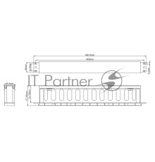 Кабельный органайзер Hyperline CM-1U-D75-PL-COV 1U шир.:19