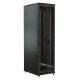 Шкаф серверный WRline (WR-TT-2268-DD-RAL9004) напольный 22U 600x800мм пер.дв.перфор.2ств. задн.дв.перфор.2-хст. 2 бок.пан. 800кг черный 710мм 1166мм IP20 сталь
